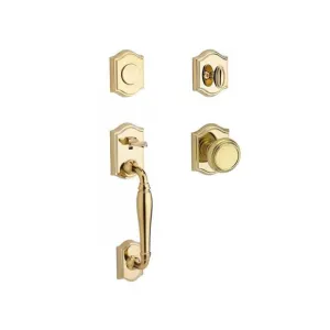 Baldwin Reserve Westcliff Handleset Traditional Knob and Traditional Arch Rose