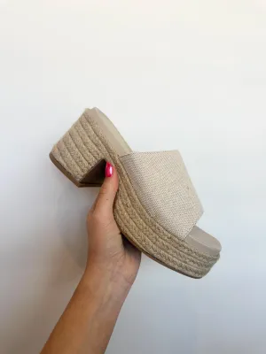 Canvas Wedge Sandals