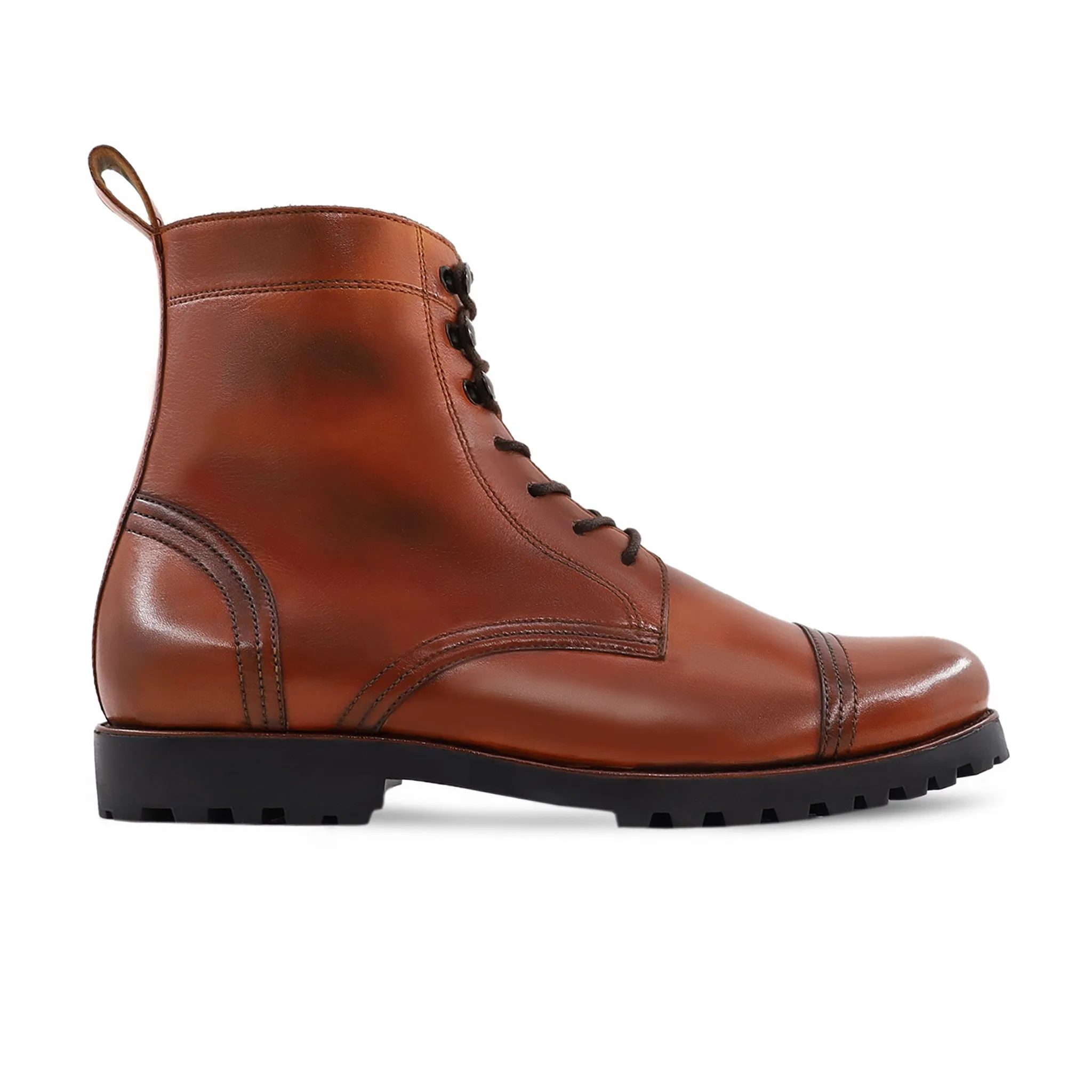 Cheng - Men's Tan Brown Calf Leather Boot