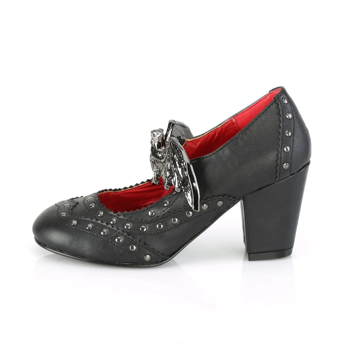 Demonia VIVIKA-32 | Black Vegan Leather Mary Janes