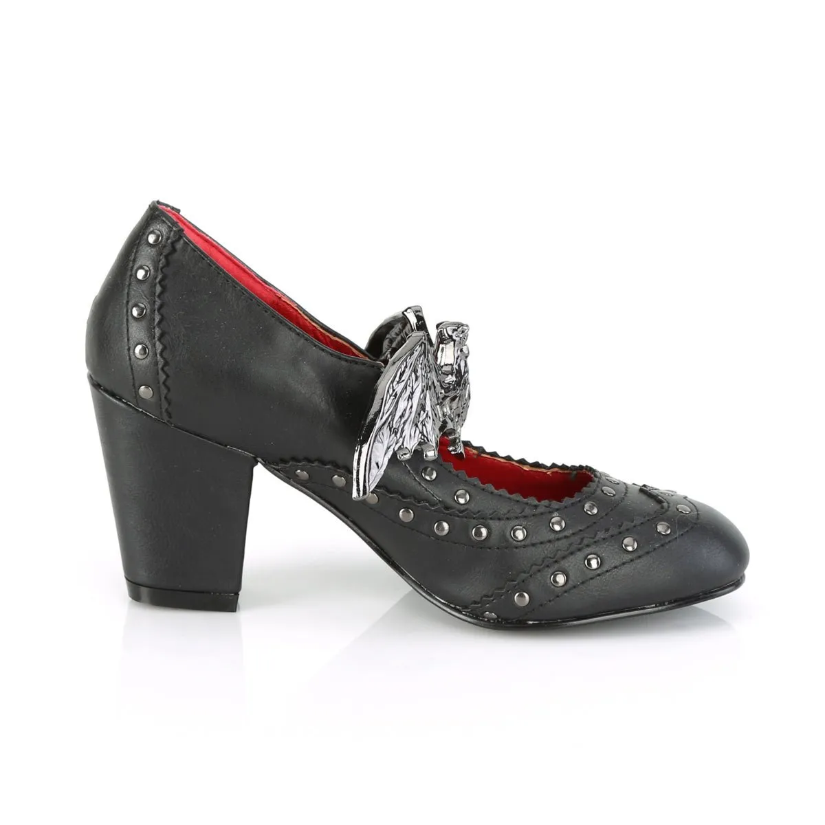 Demonia VIVIKA-32 | Black Vegan Leather Mary Janes