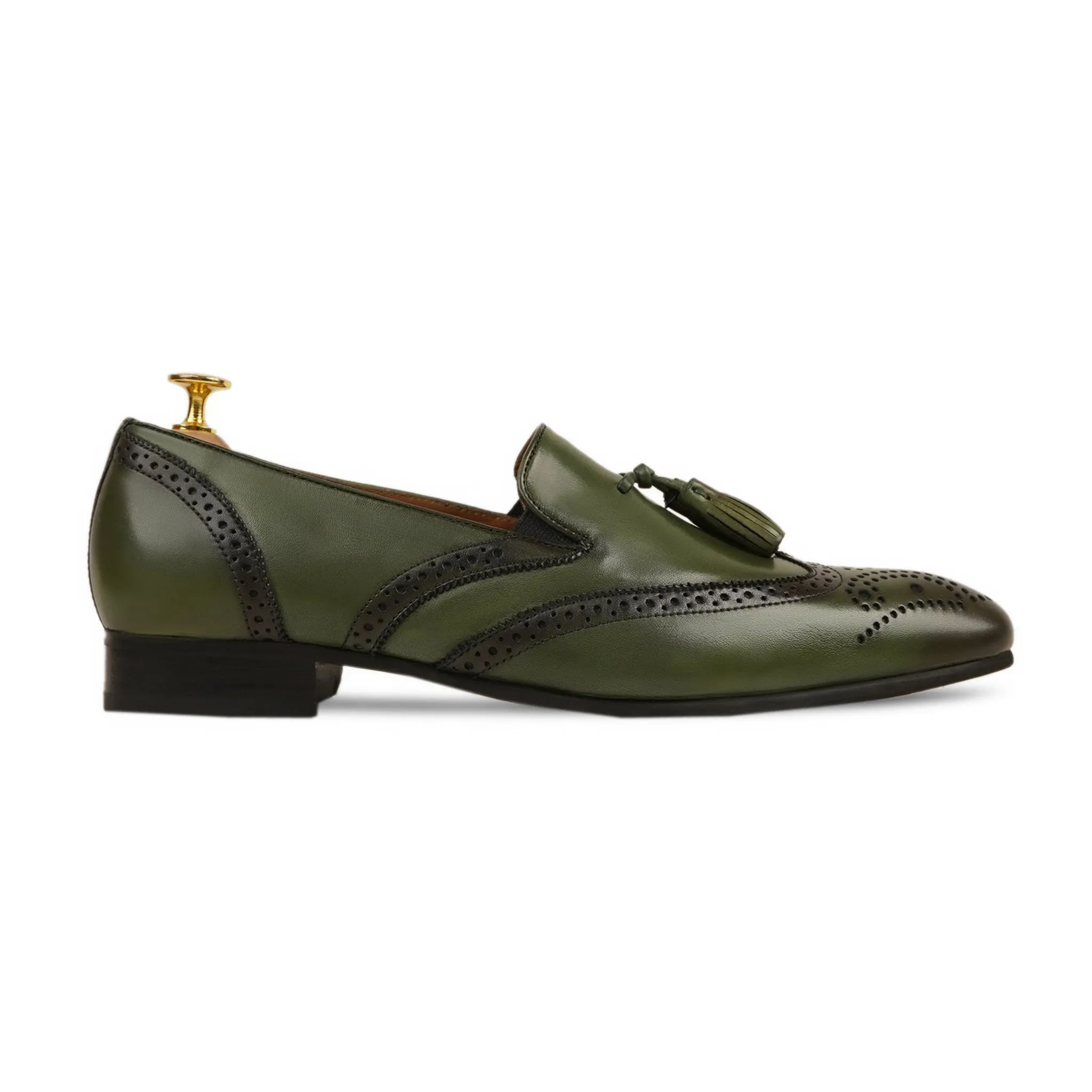 Malmedy - Men's Olive Green Calf Leather Loafer