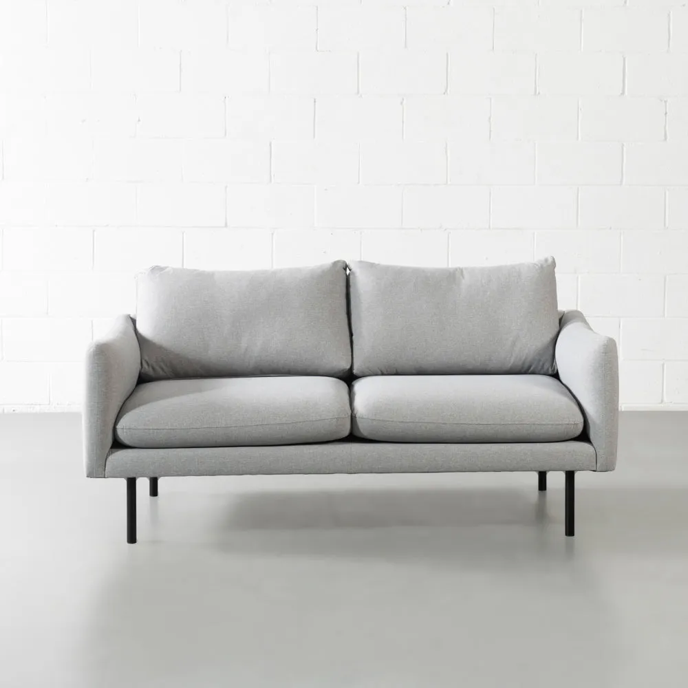 MAPLETON - Grey Fabric 2-Seater Sofa - FINAL SALE