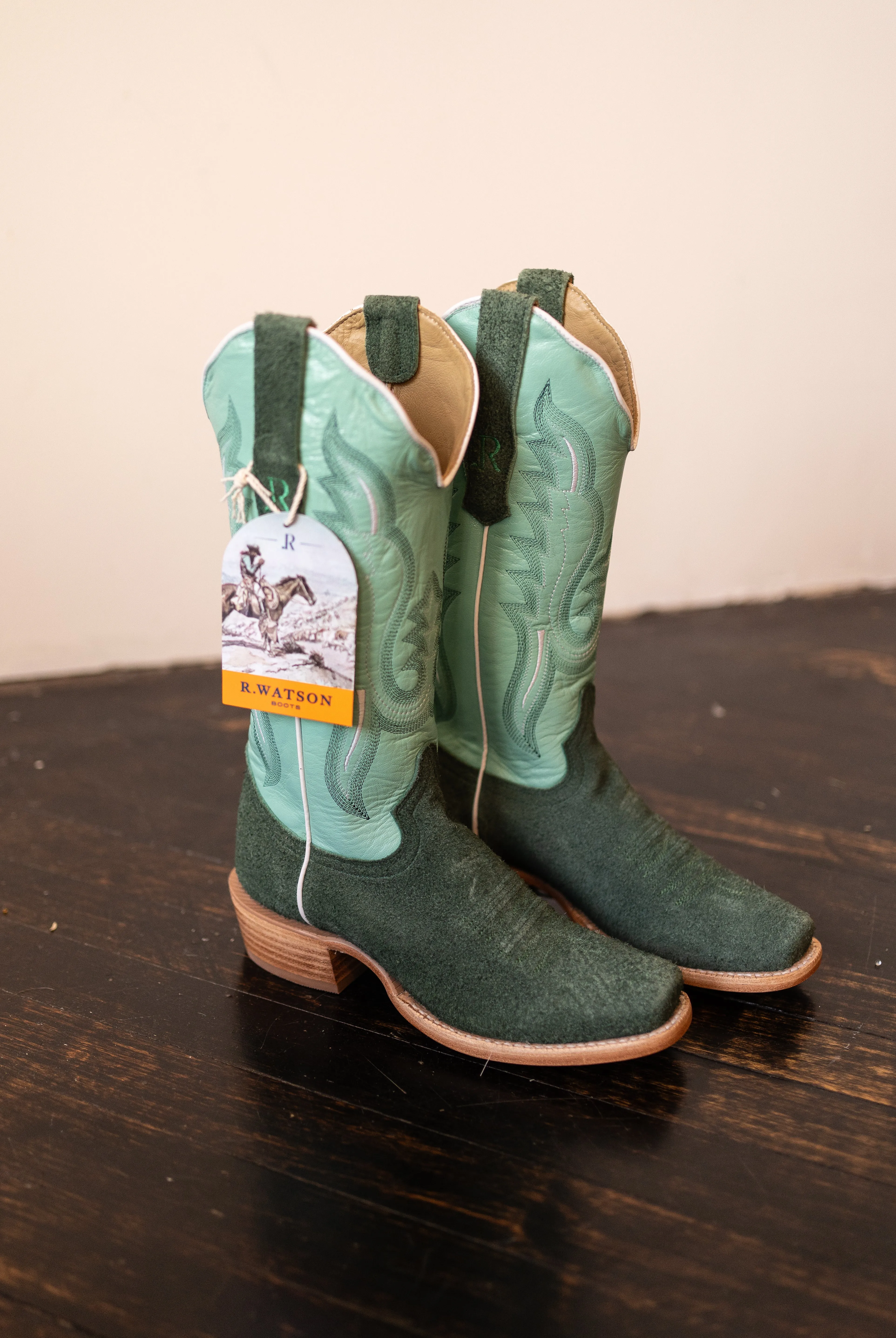 R. Watson Teal Roughout Women's Boots