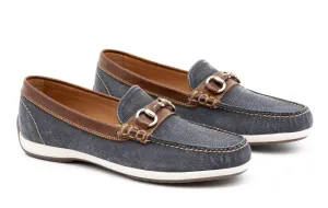 Seaside Canvas Horse Bit Loafers - Indigo