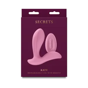 Secrets Rain Insertable Vibe with Remote Coral