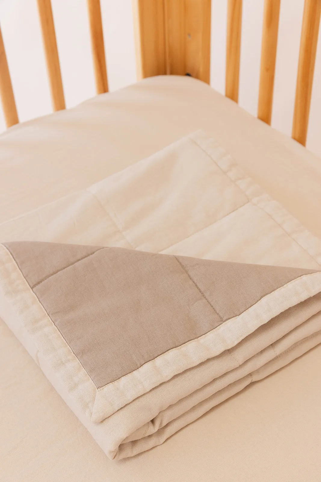 Sparrow/Desert Lark - Linen Quilted Blanket