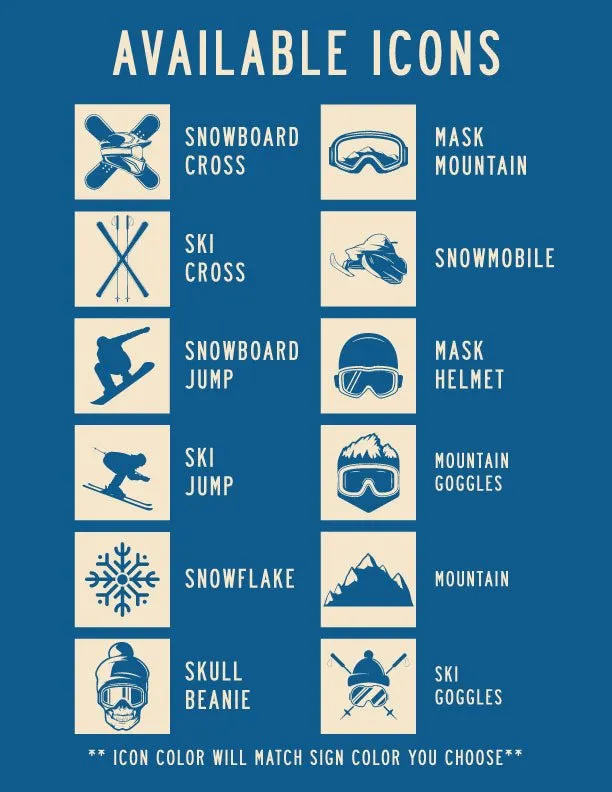 The Beav Ski Trail Metal Sign