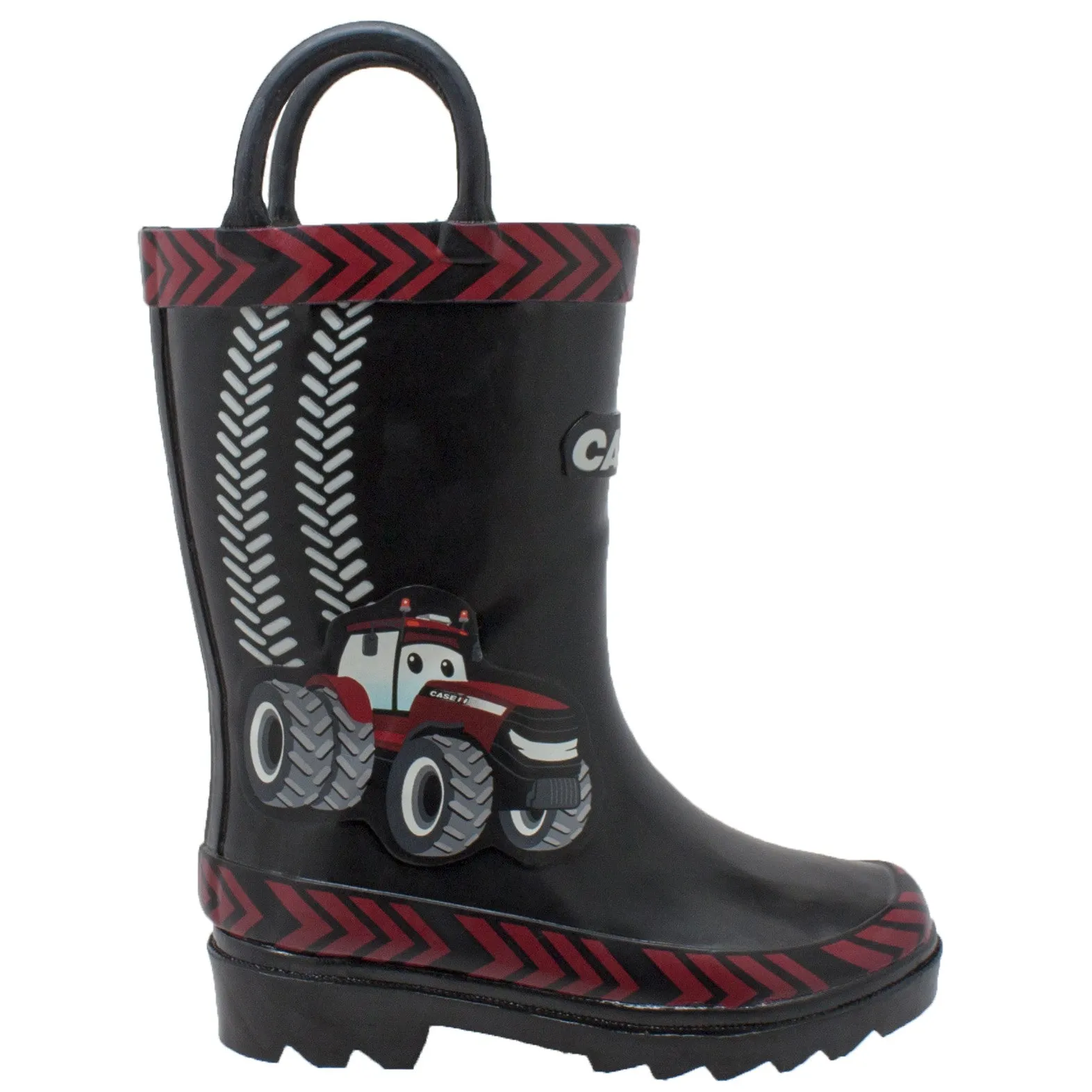 Toddler's 3D "Big Red" Rubber Boot Black - CI-5003