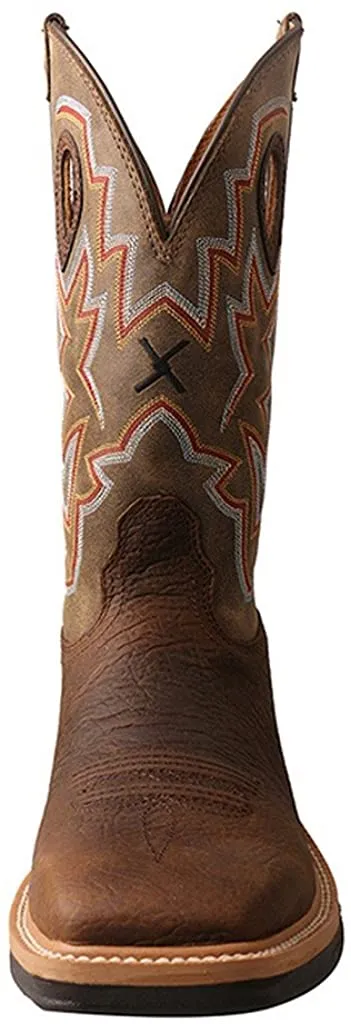 Twisted X Men’s Alloy Toe Lite Western Boots - Casual Boots for Men - Taupe & Bomber, 12 D