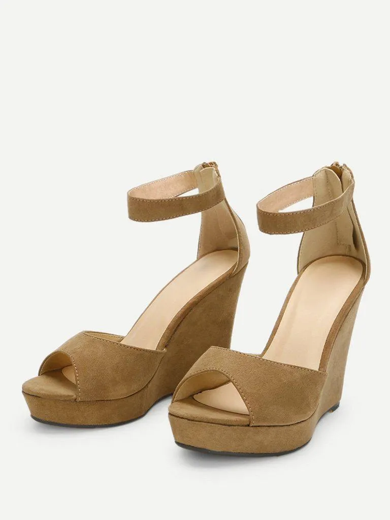 Two Part Wedge Sandals