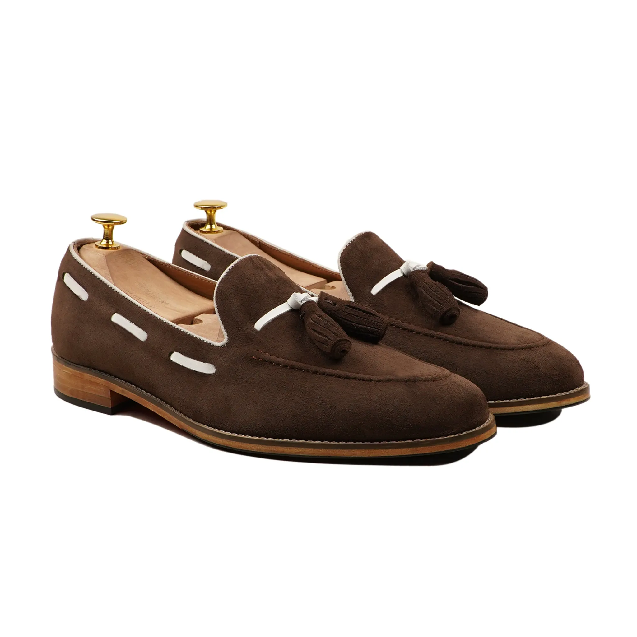 Vacaville - Men's Dark Brown Kid Suede Loafer