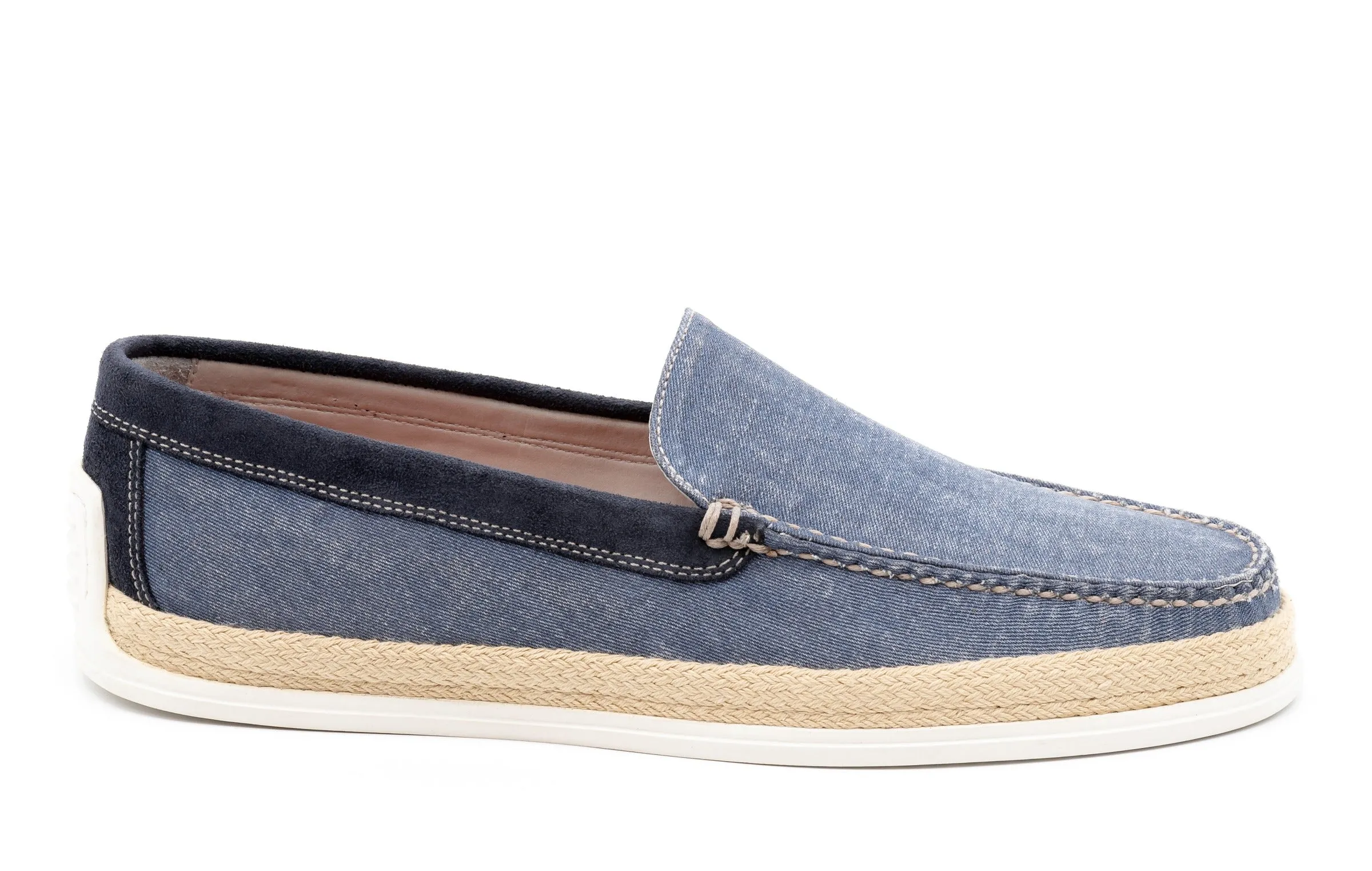 Watercolor Canvas Venetian Loafers - Ocean