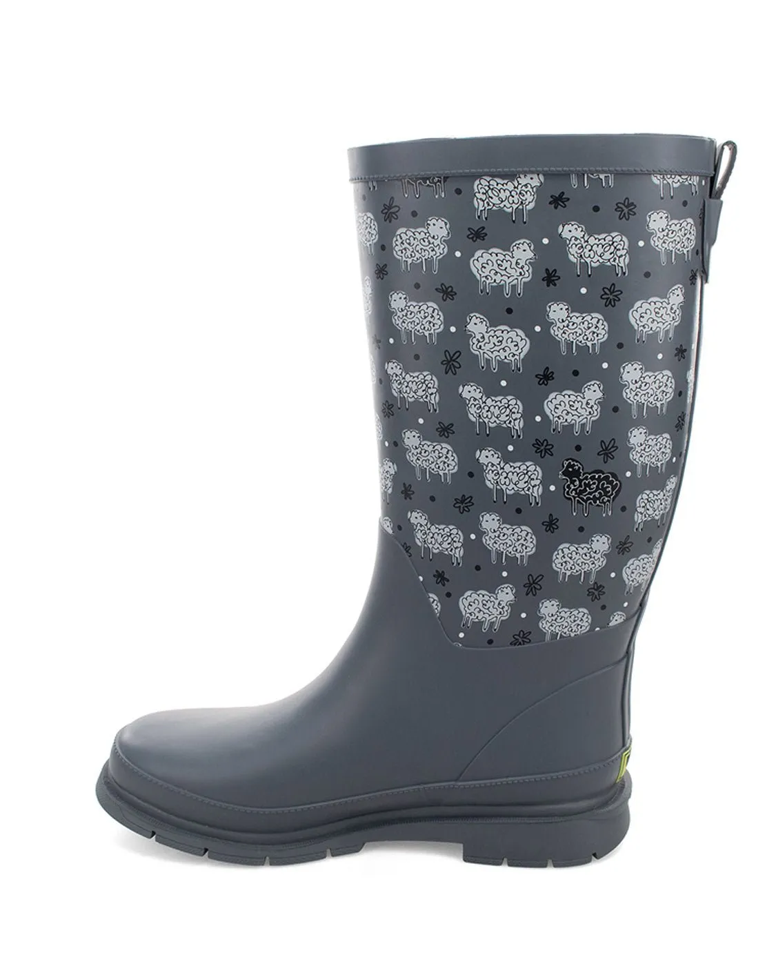 Women's Black Sheep Faux Fur Tall Rain Boot - Gray