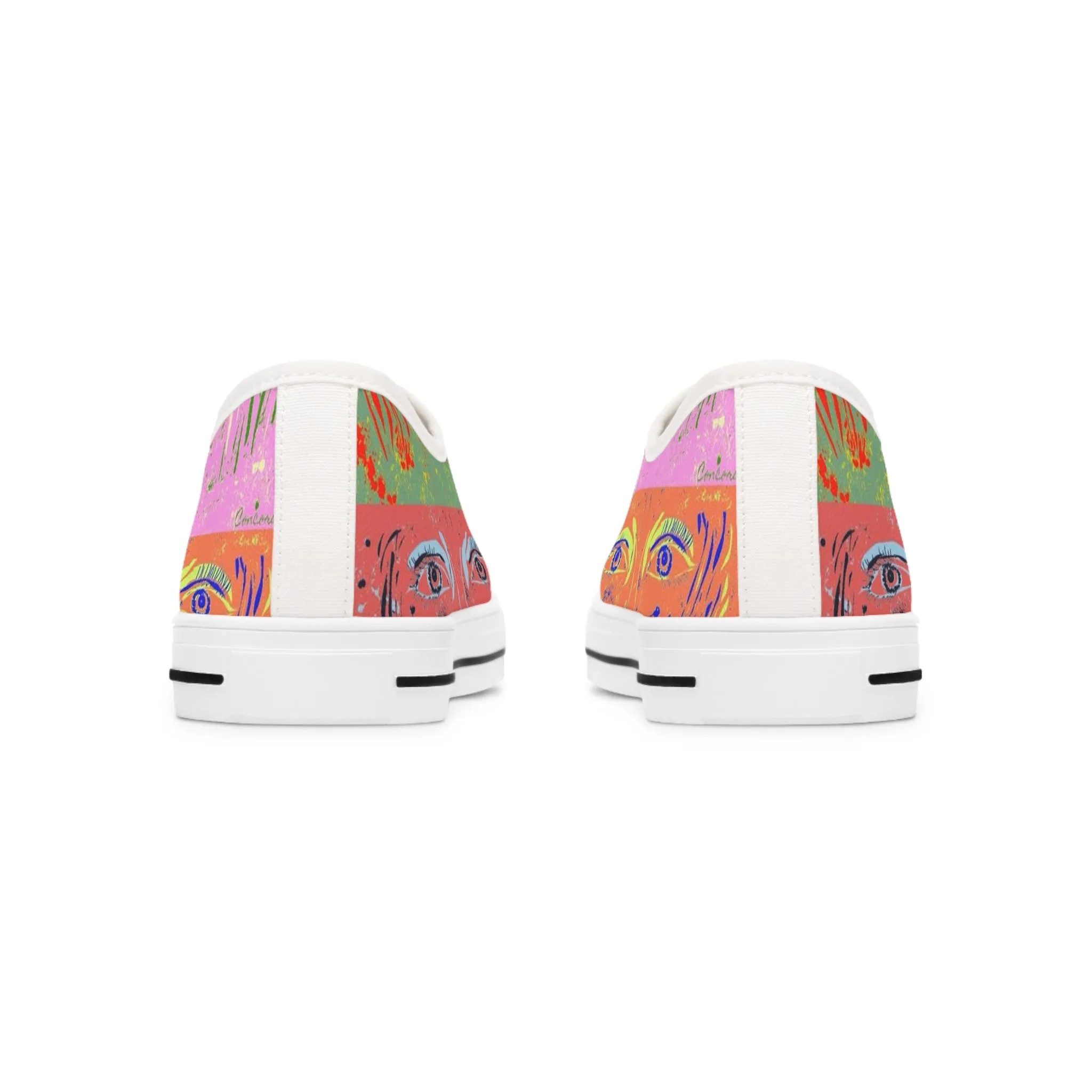 Women's Low Top Sneakers - "Woman Goes Pop!"