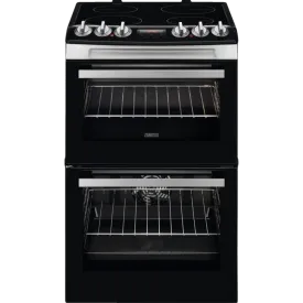 Zanussi ZCV46250XA Ceramic Electric Cooker with Double Oven Stainless Steel