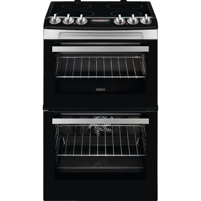 Zanussi ZCV46250XA Ceramic Electric Cooker with Double Oven Stainless Steel